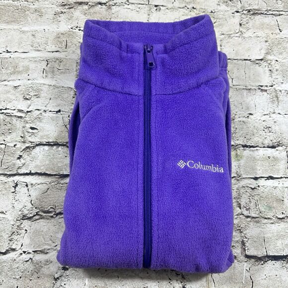 Columbia Jacket Womens Small Purple Long Sleeve Fleece Zip-Up Pockets Adult - Picture 9 of 10